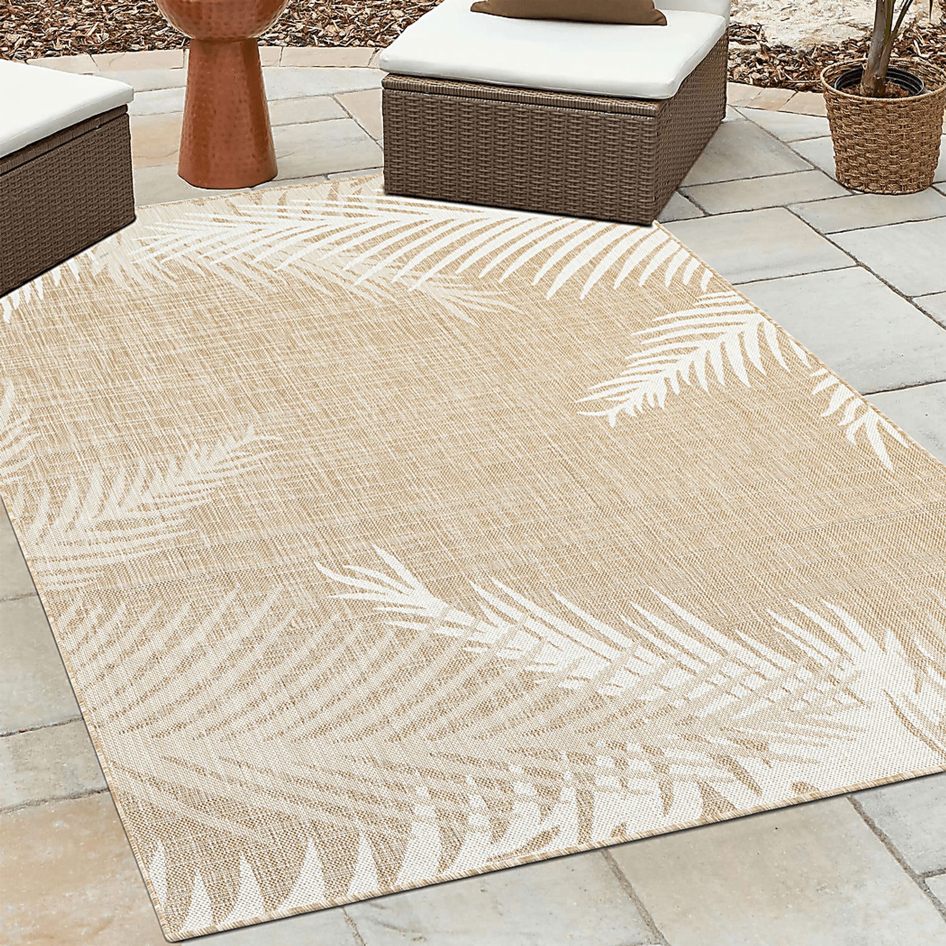Twilree I Beige 5' x 7' Indoor,Outdoor Rug - Image 4