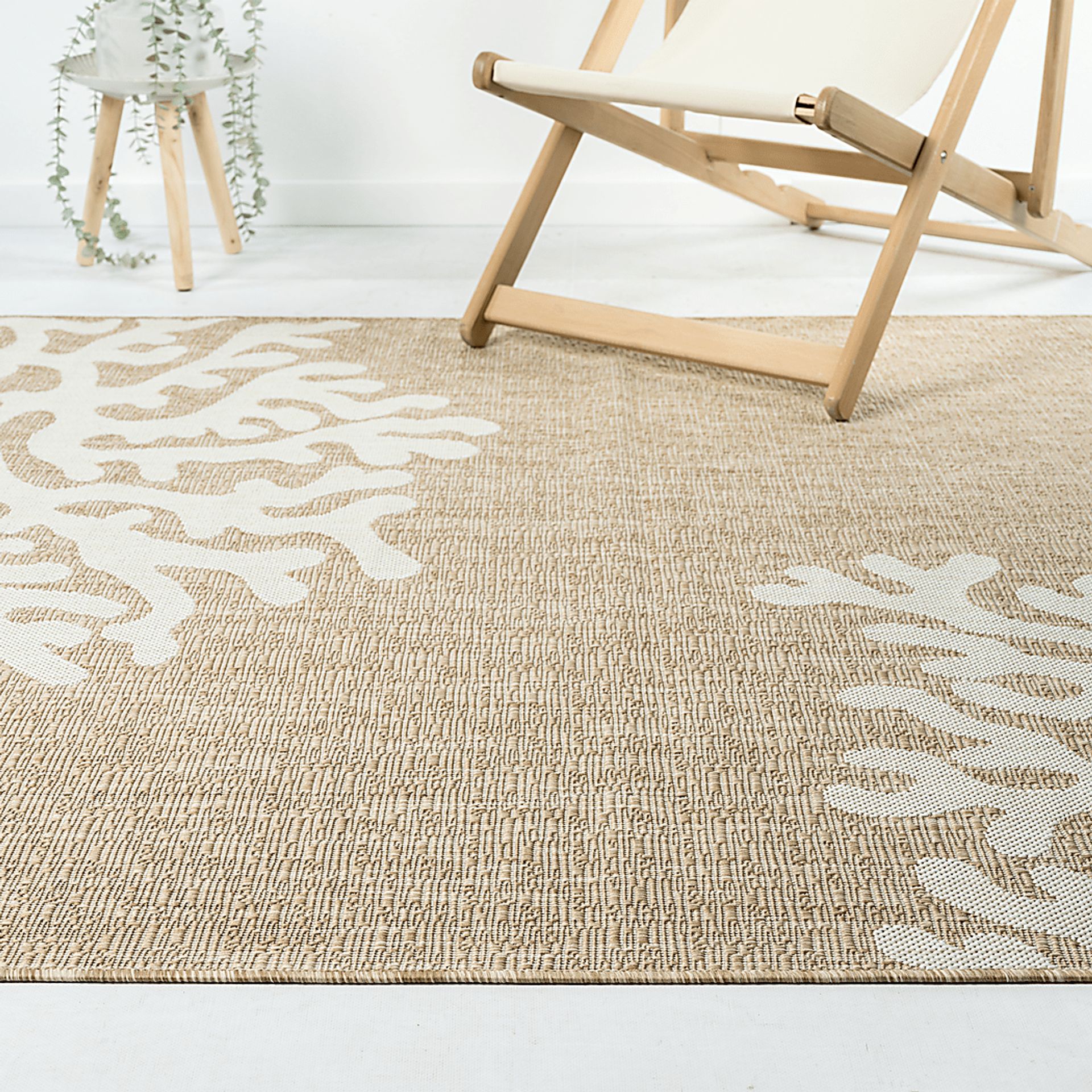 Twilree II Beige 6'6 x 9' Indoor,Outdoor Rug - Image 3