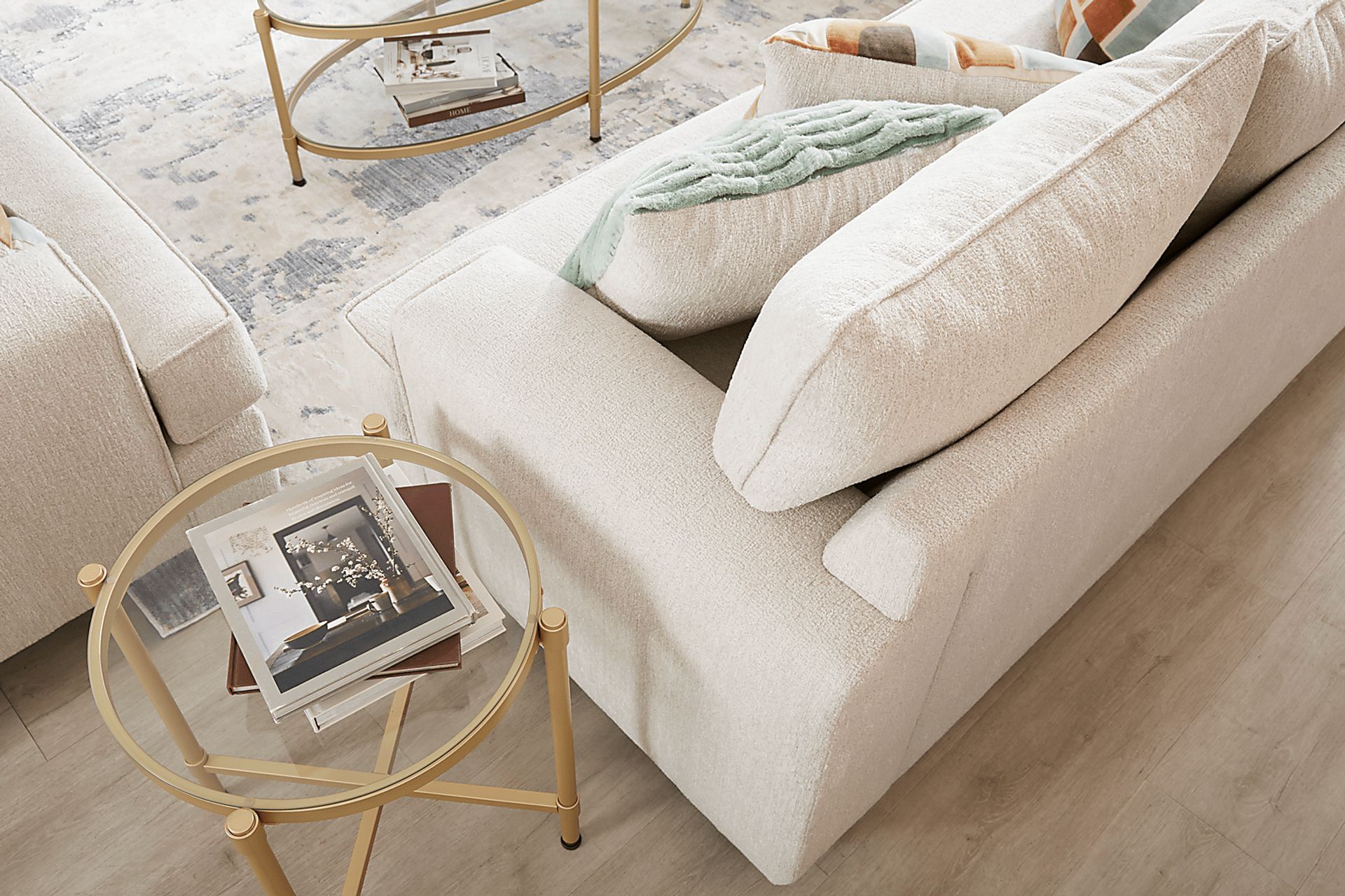 Twin Falls Ivory 7 Pc Living Room - Image 5