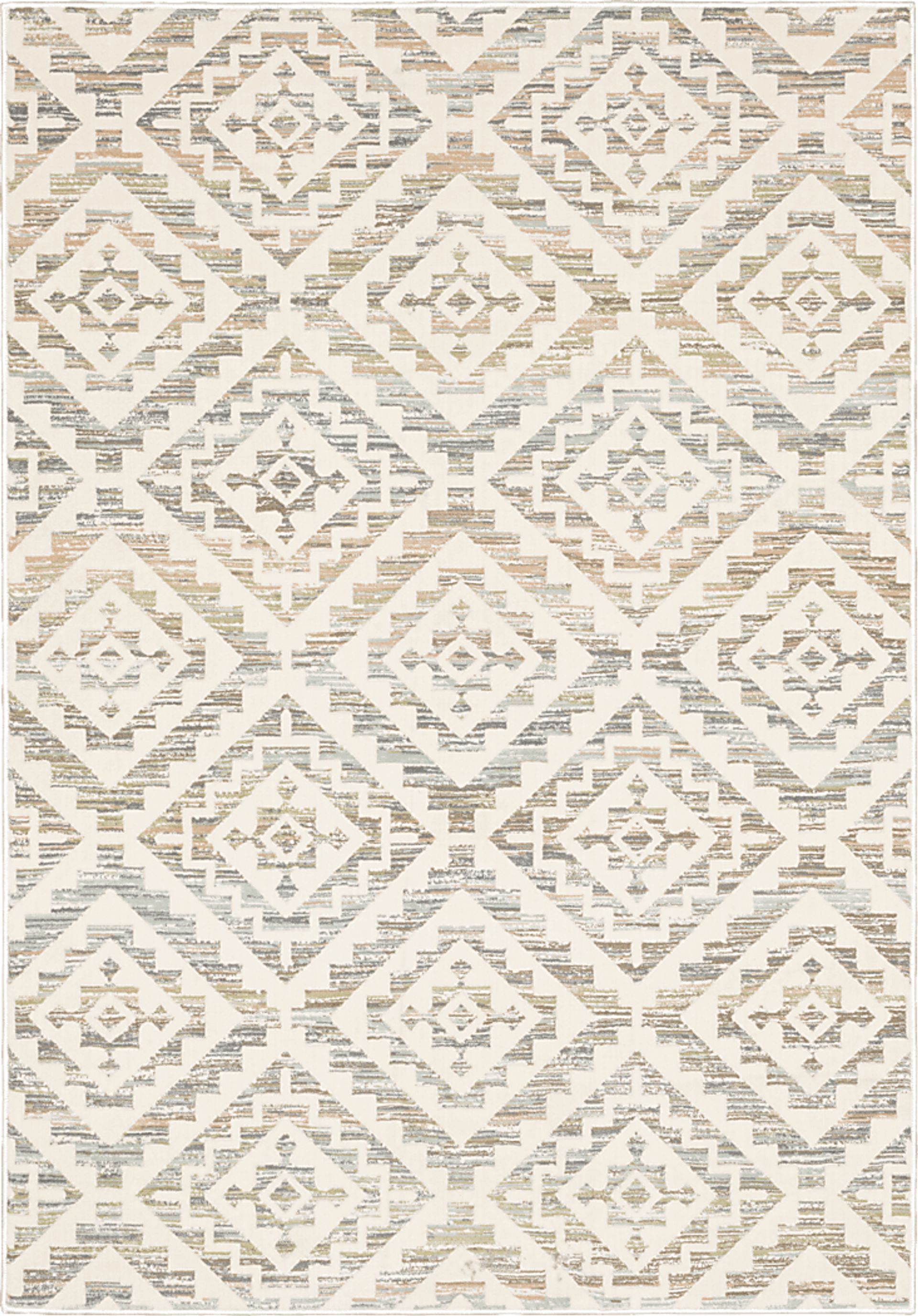 Twin Lake Ivory 6'7 x 9'6 Rug - Image 1