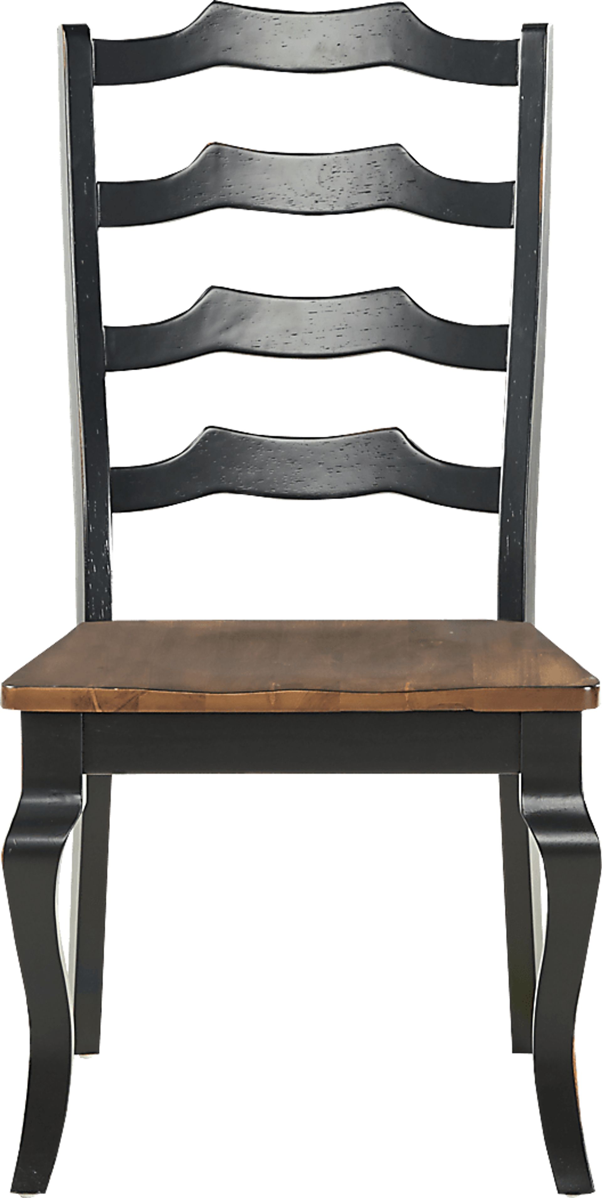 Twin Lakes Black Ladder Back Side Chair - Image 2