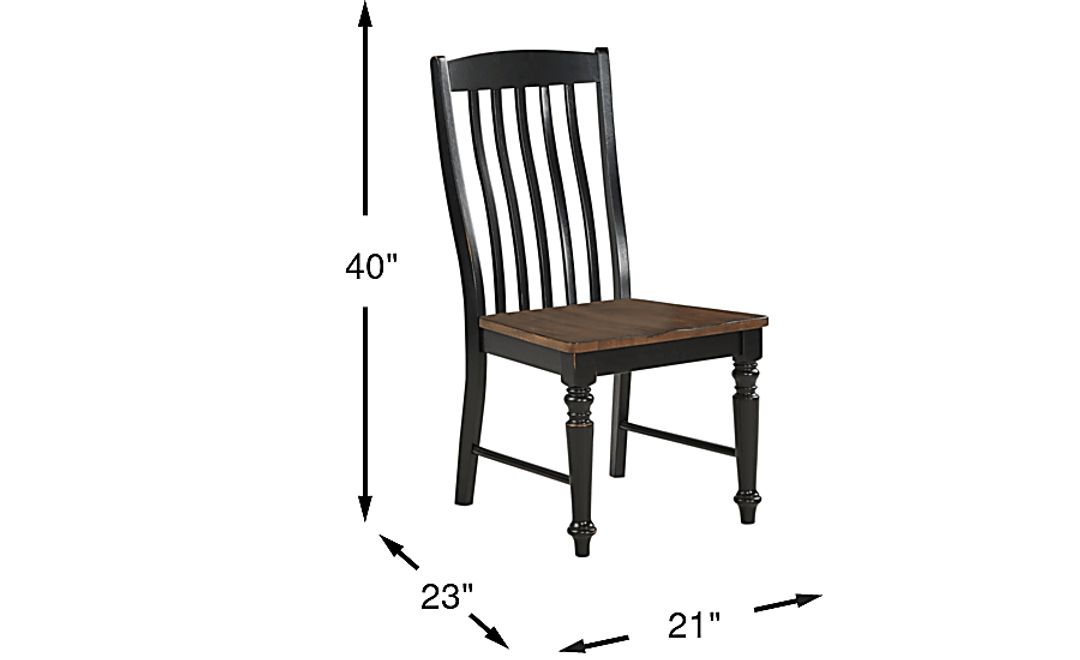 Twin Lakes Black Slat Side Chair