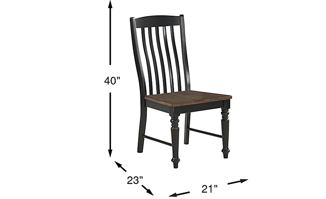 Twin Lakes Black Slat Side Chair