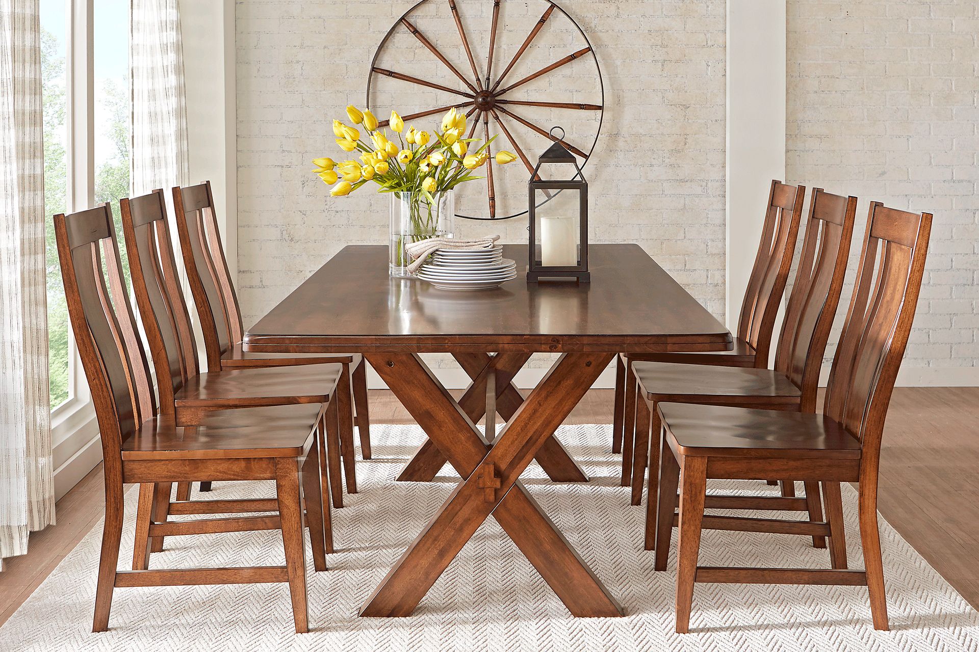 Twin Lakes Brown 5 Pc 72 in. Rectangle Dining Room - Image 1