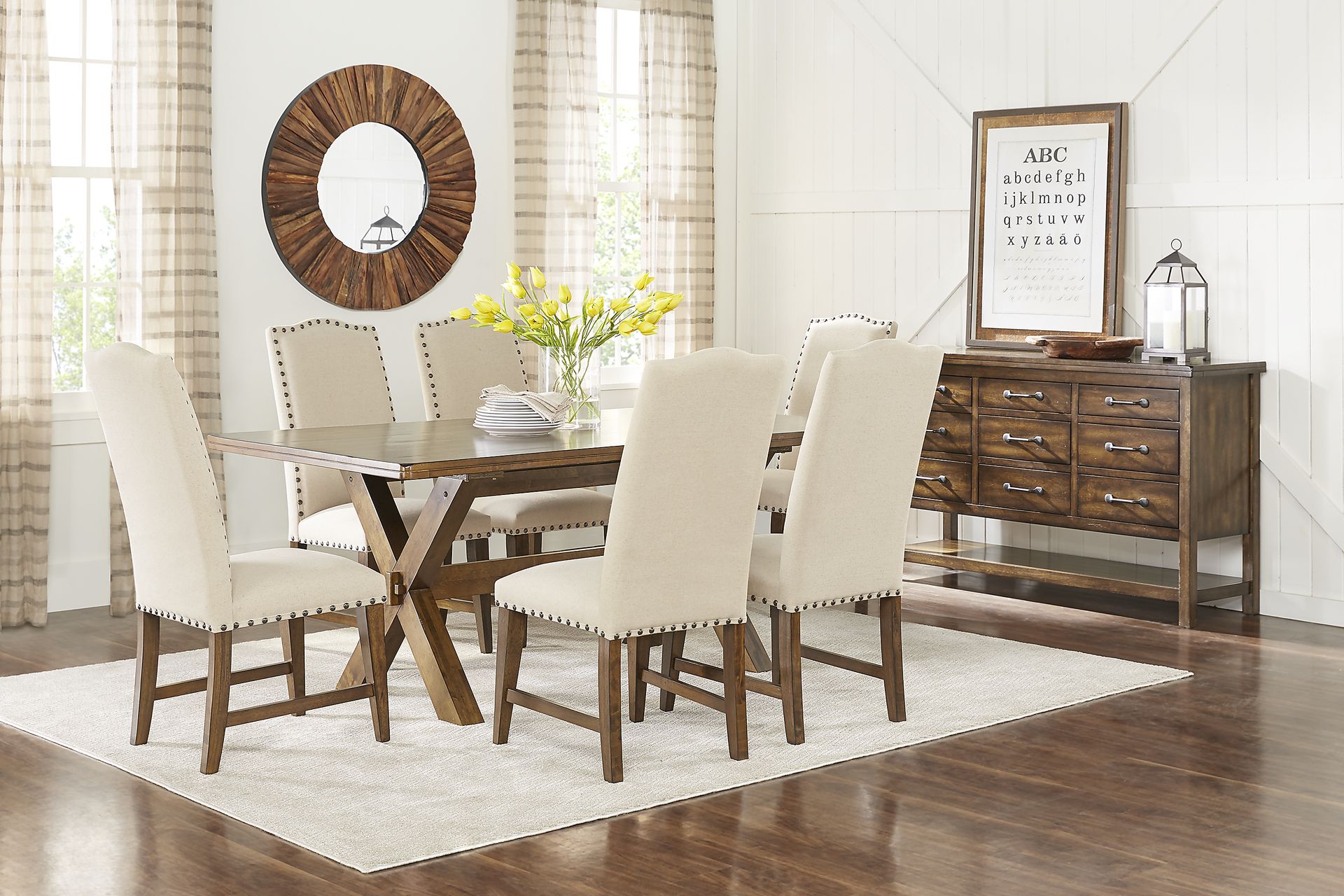 Twin Lakes Brown 5 Pc 84 in. Rectangle Dining Room - Image 2