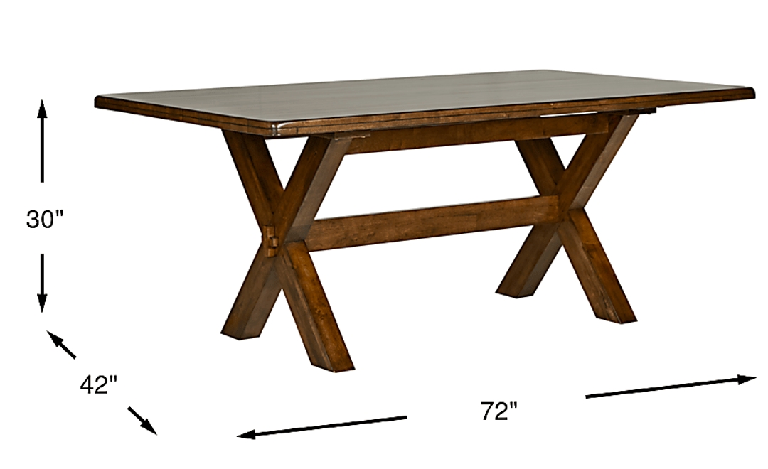 Twin Lakes Brown 72 in. Rectangle Table