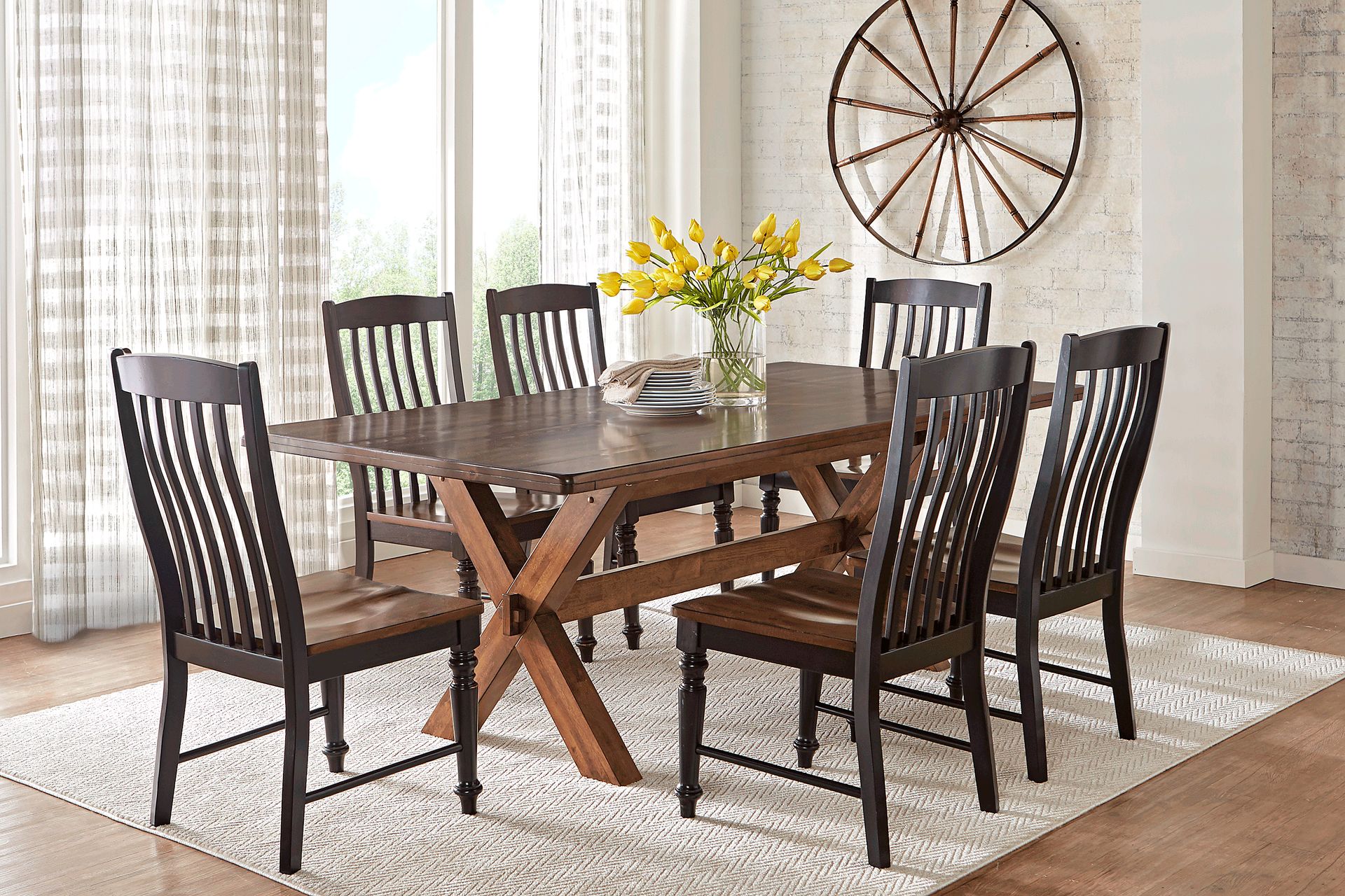 Twin Lakes Brown 8 Pc 72 in. Rectangle Dining Room - Image 1