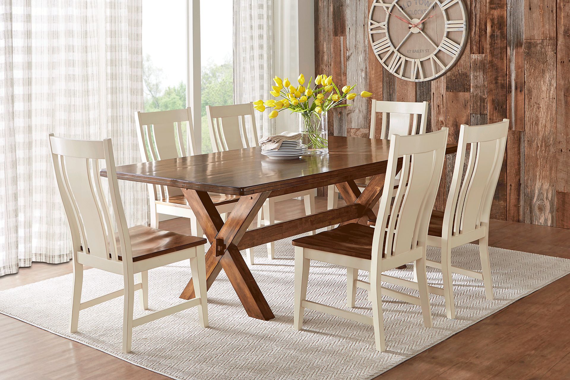 Twin Lakes Brown 8 Pc 84 in. Rectangle Dining Room - Image 1
