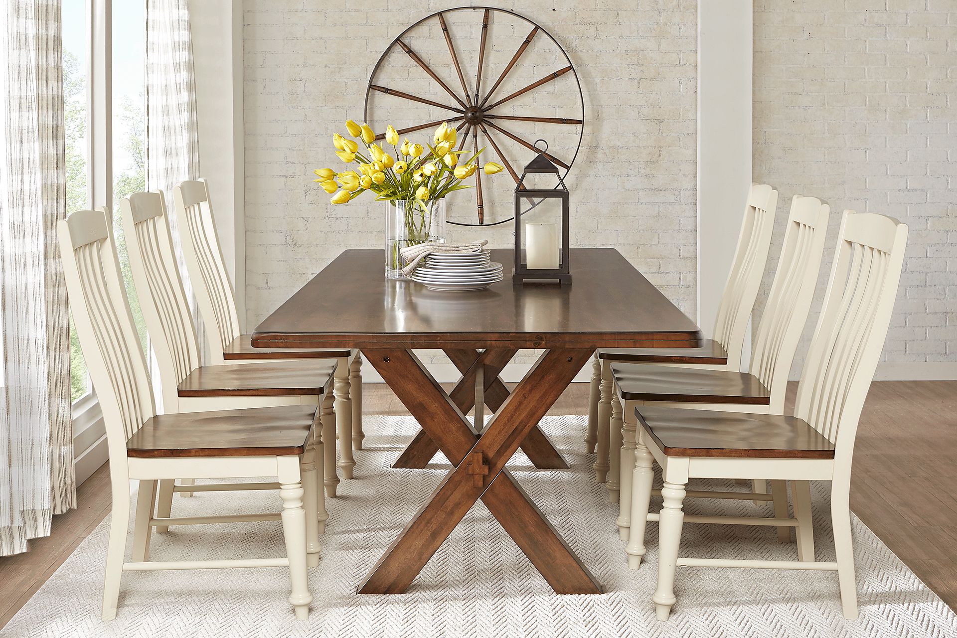 Twin Lakes Brown 8 Pc 84 in. Rectangle Dining Room - Image 2