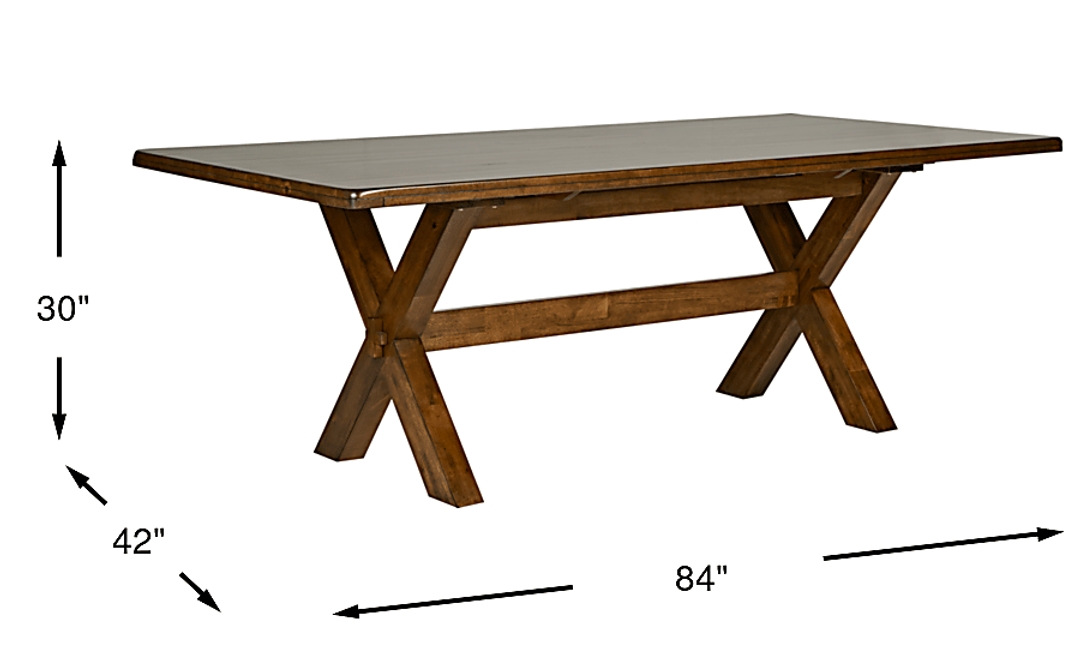 Twin Lakes Brown 84 in. Rectangle Table