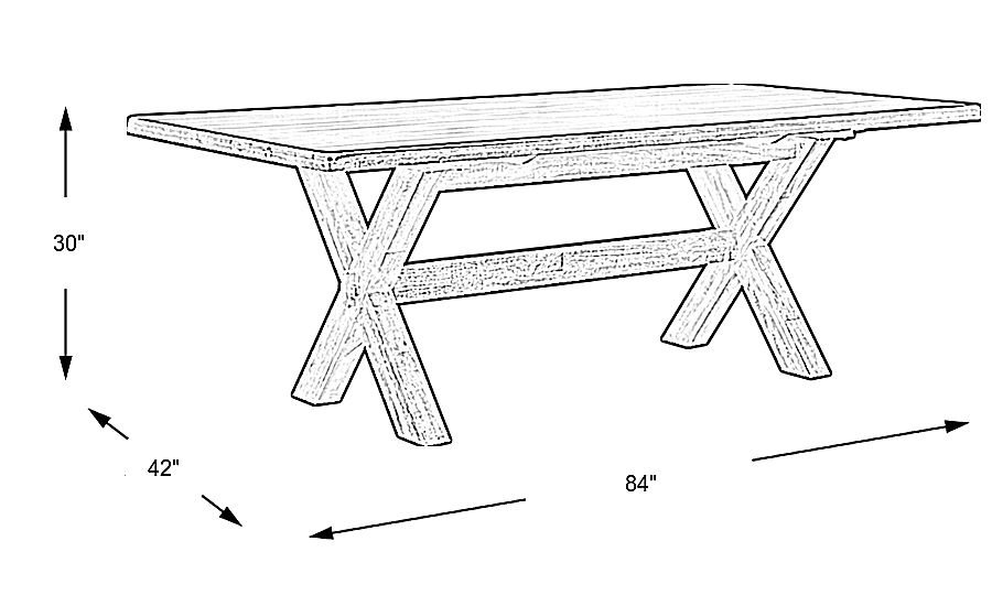 Twin Lakes Brown 84 in. Rectangle Table - Rooms To Go