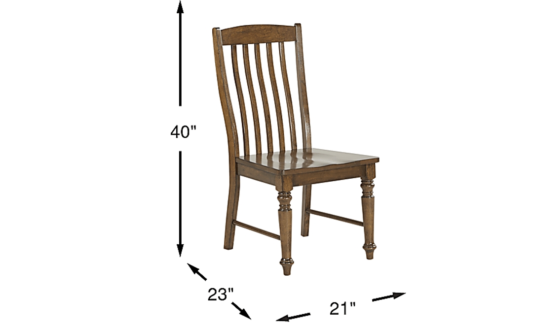 Twin Lakes Brown Slat Side Chair