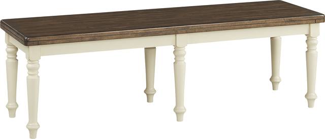 Twin Lakes Off-White Bench - Thumbnail - Image 1
