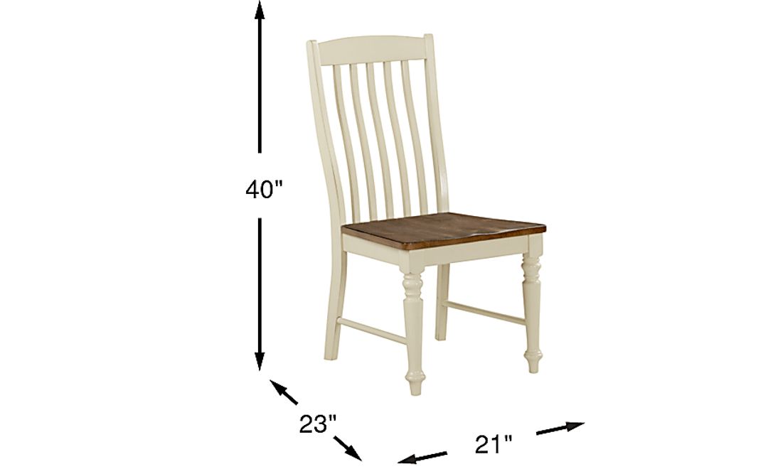 Twin Lakes Off-White Slat Side Chair