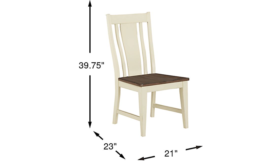 Twin Lakes Off-White Splat Back Side Chair