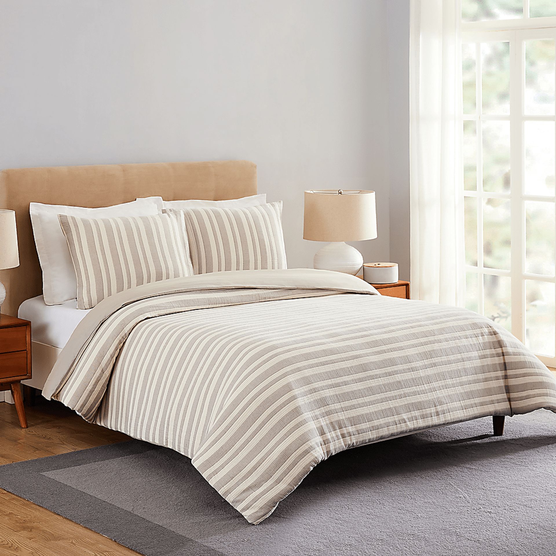 Twinmont Gray King 3 Pc Duvet Set - Image 1