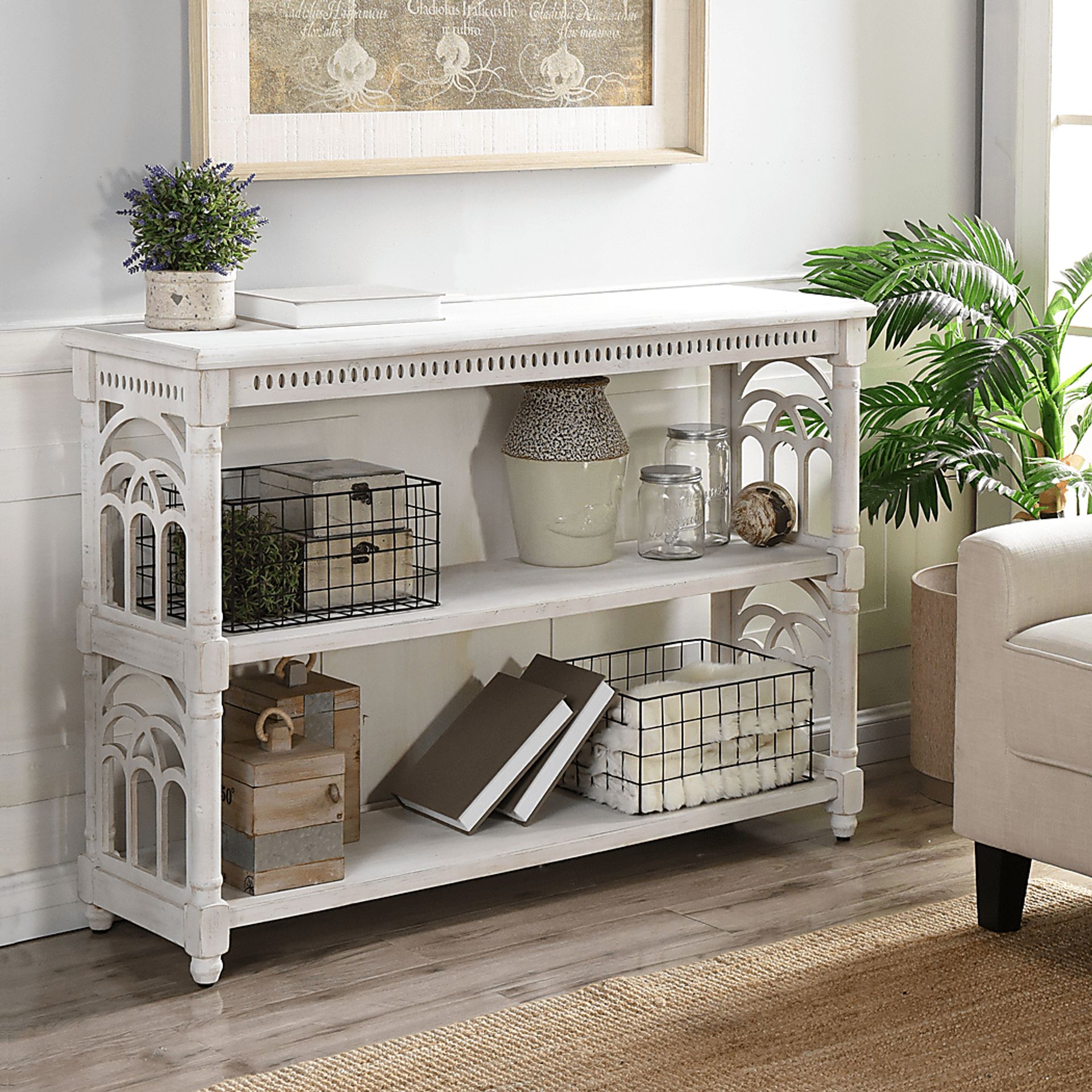 Tyborne White Console Table - Image 5
