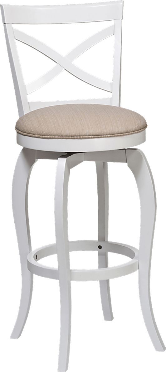 Tyfield Beige Swivel Barstool