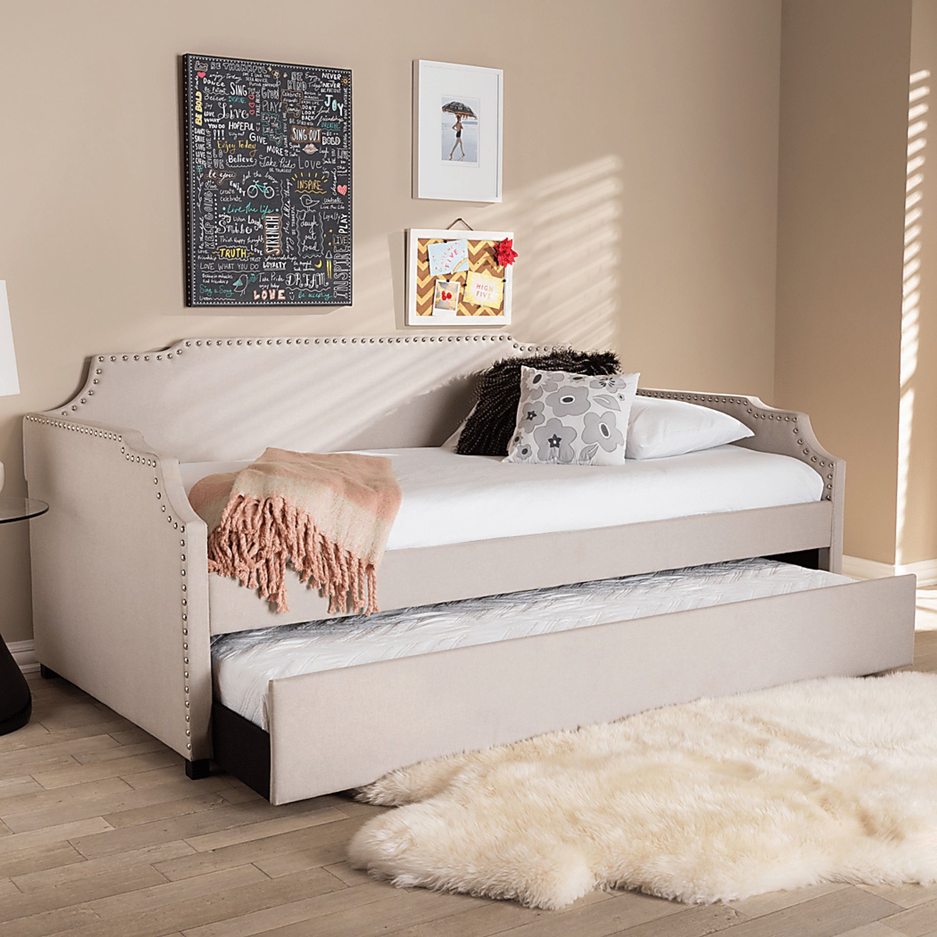 Tynland Beige Daybed with Trundle - Image 7