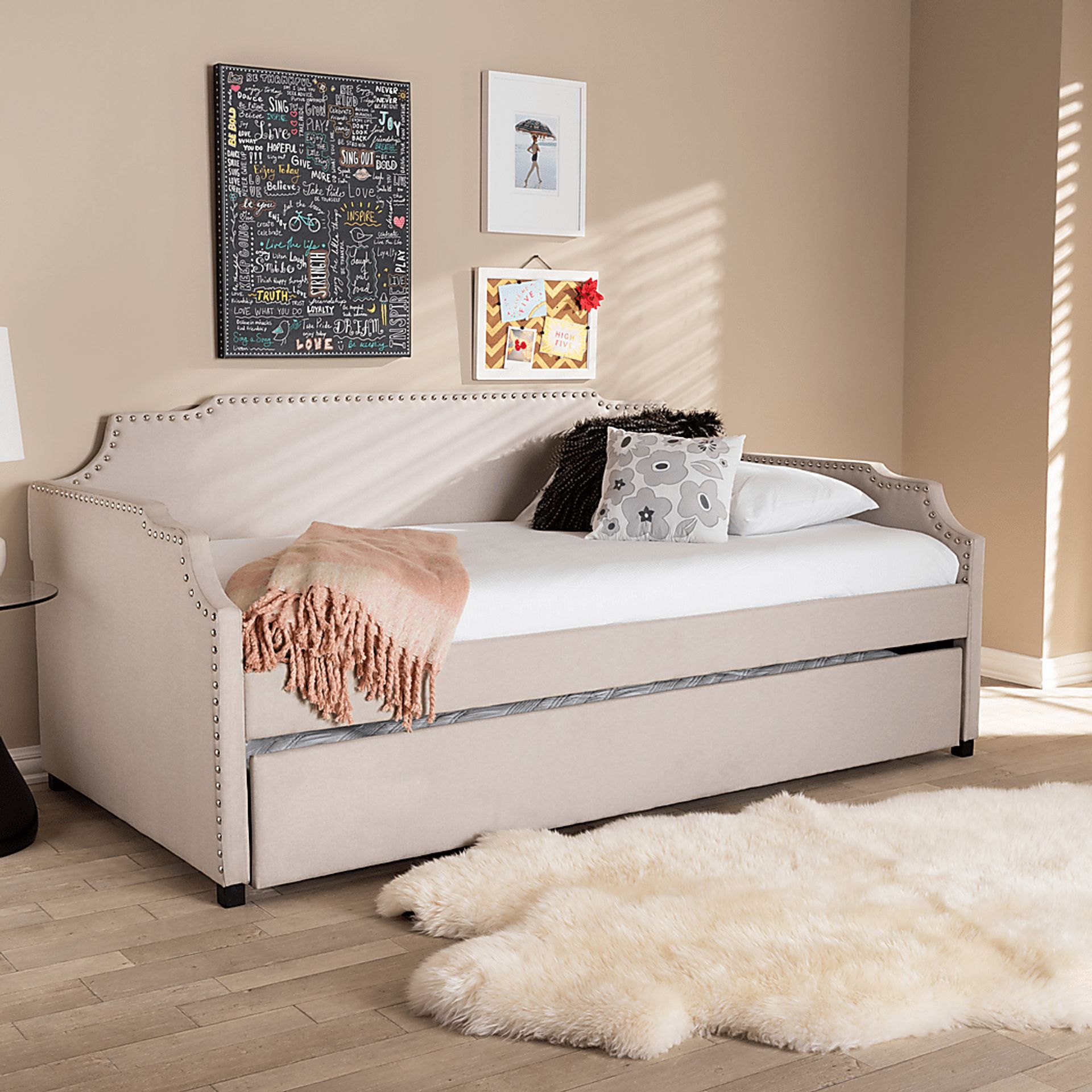 Tynland Beige Daybed with Trundle - Image 1