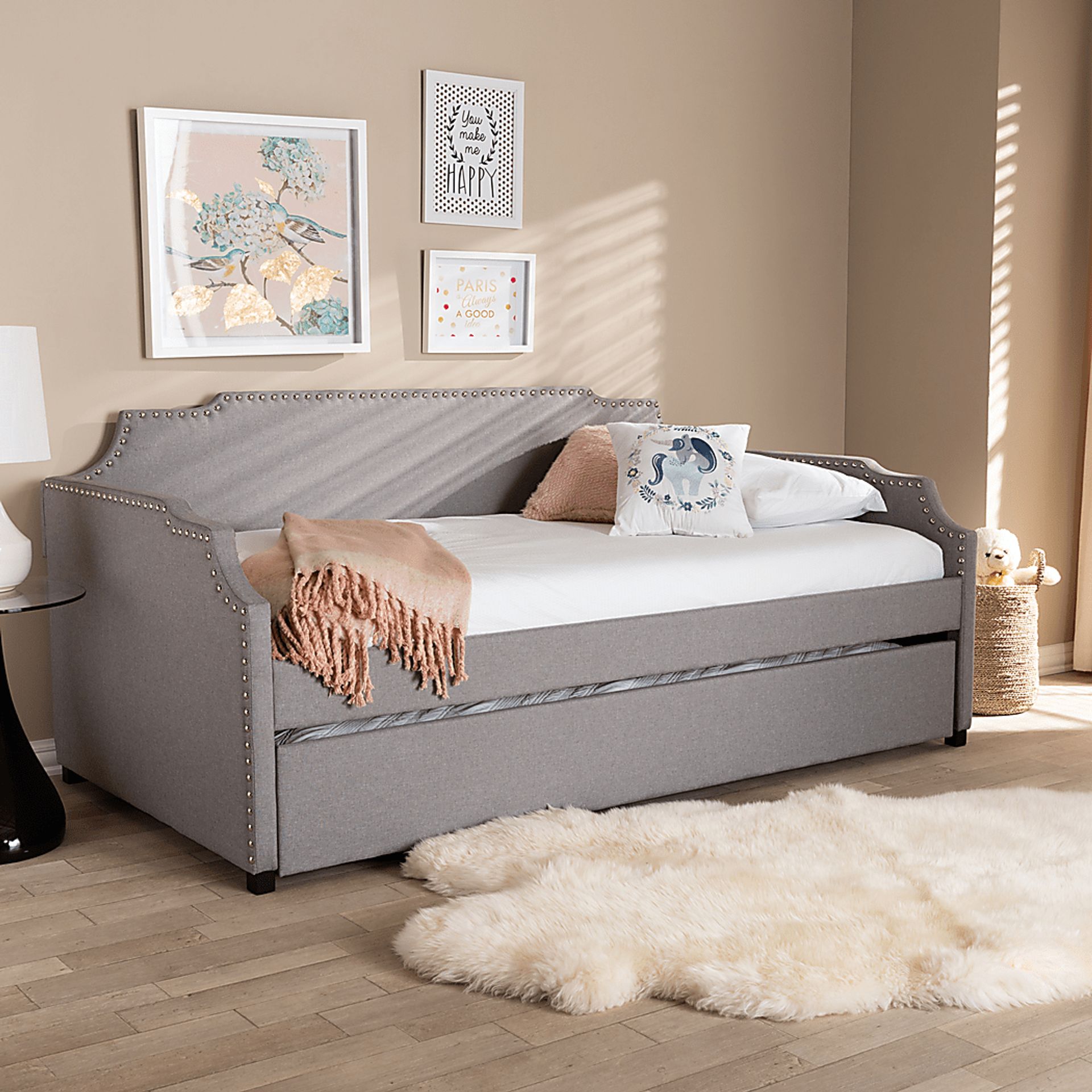 Tynland Gray Twin Daybed with Trundle - Image 1