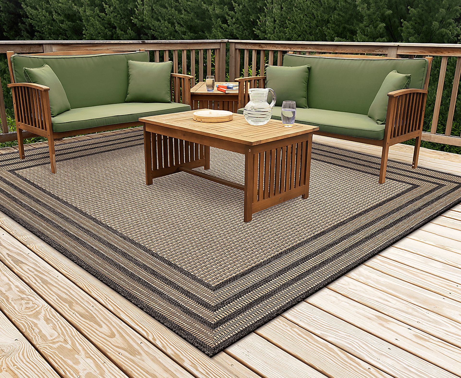 Typha Taupe 7'10 Sqaure Indoor/Outdoor Rug - Image 2