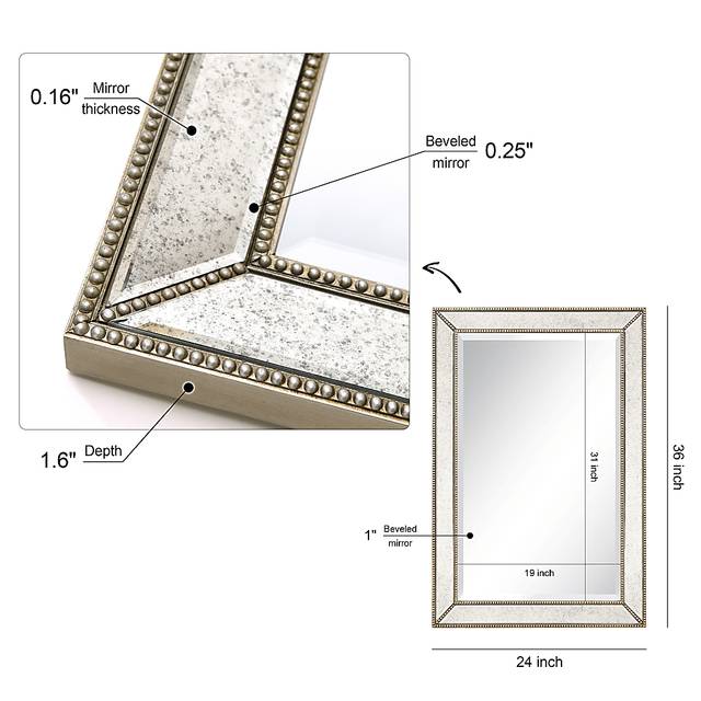 Tyriana Champagne Mirror - Thumbnail - Image 11