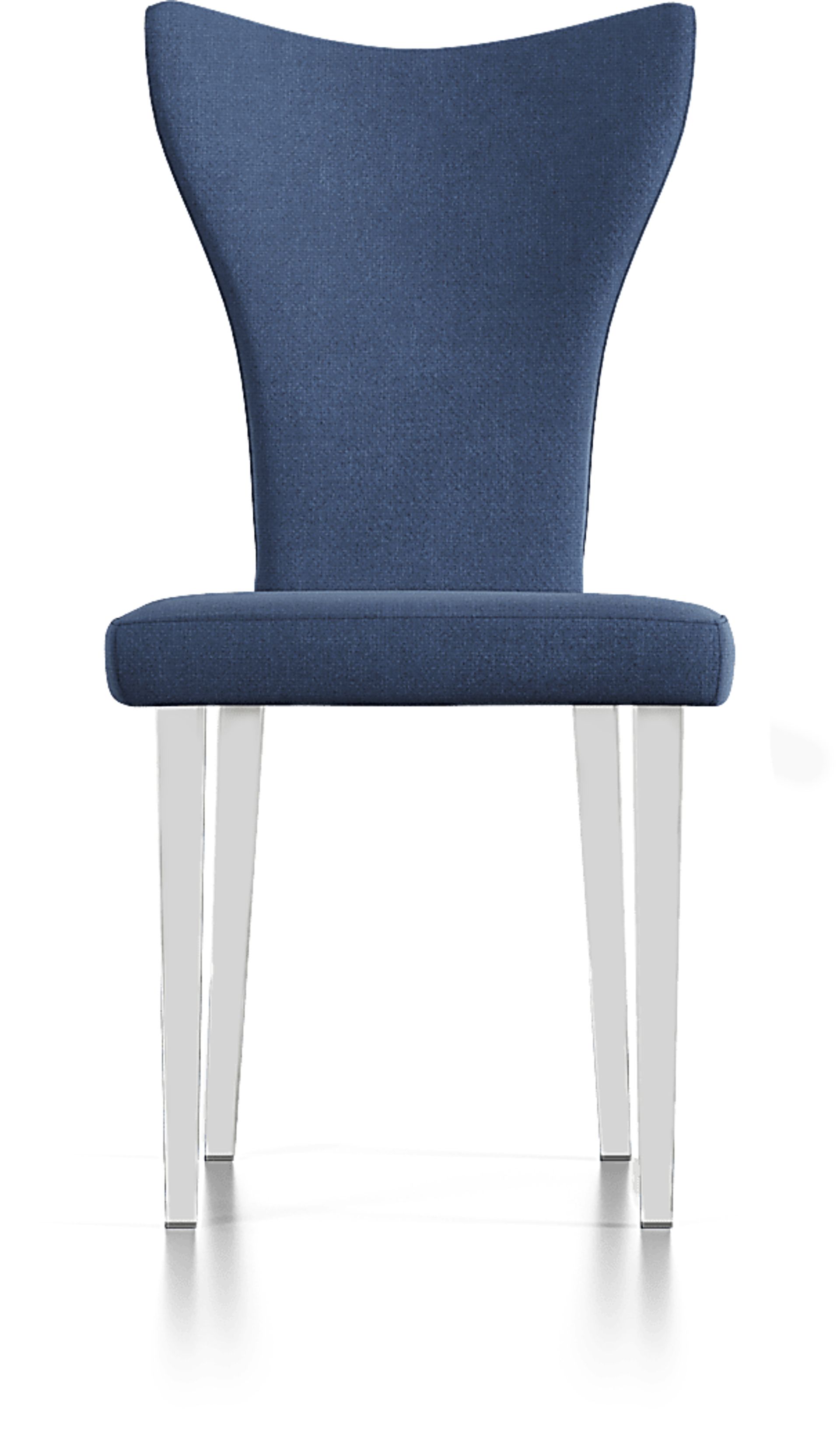 Zenica Silver 5 Pc Rectangle Dining Room with Blue Chairs - Image 8