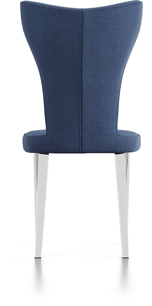Zenica Silver 5 Pc Rectangle Dining Room with Blue Chairs - Thumbnail - Image 9
