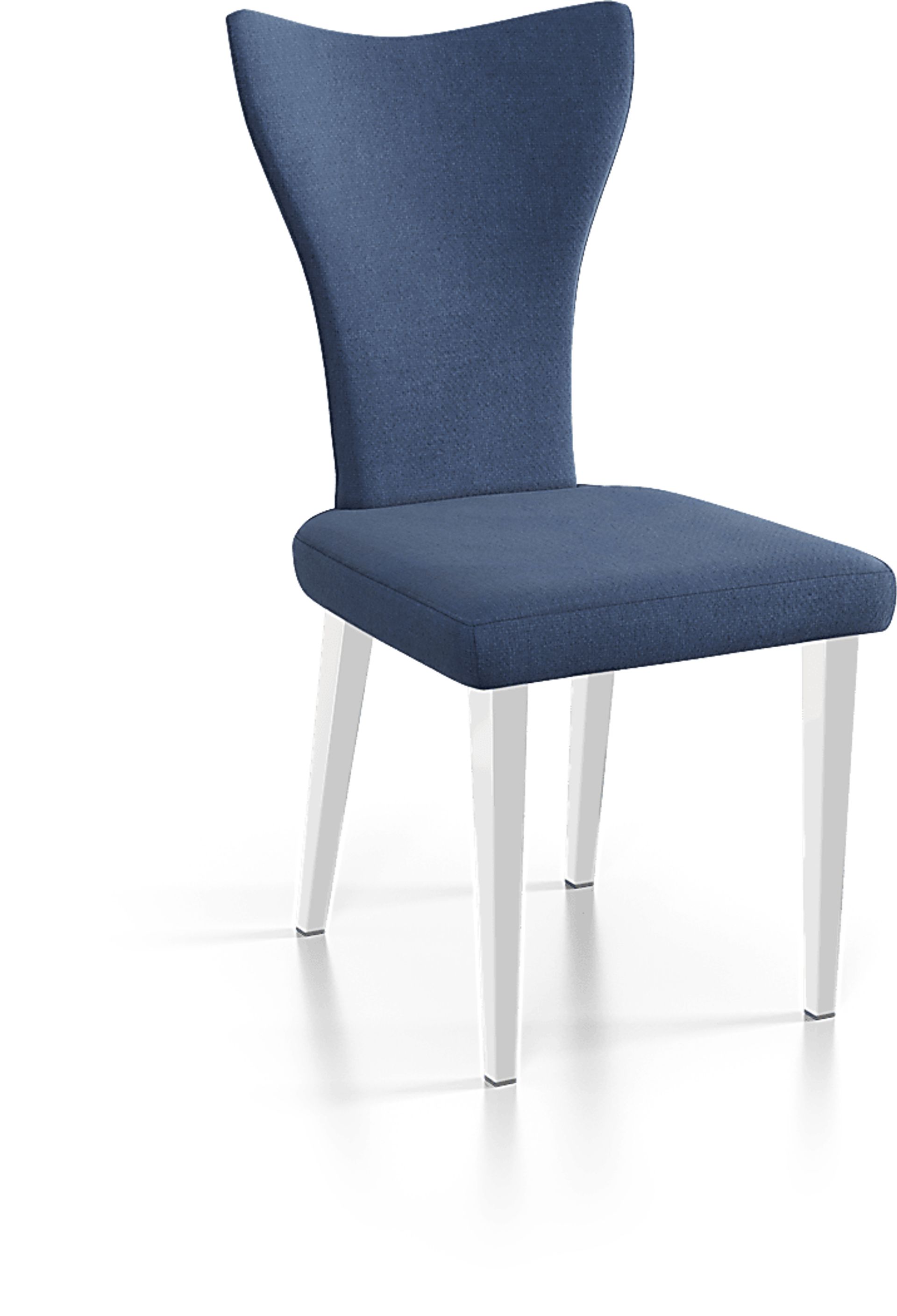 Zenica Silver 5 Pc Rectangle Dining Room with Blue Chairs - Image 7