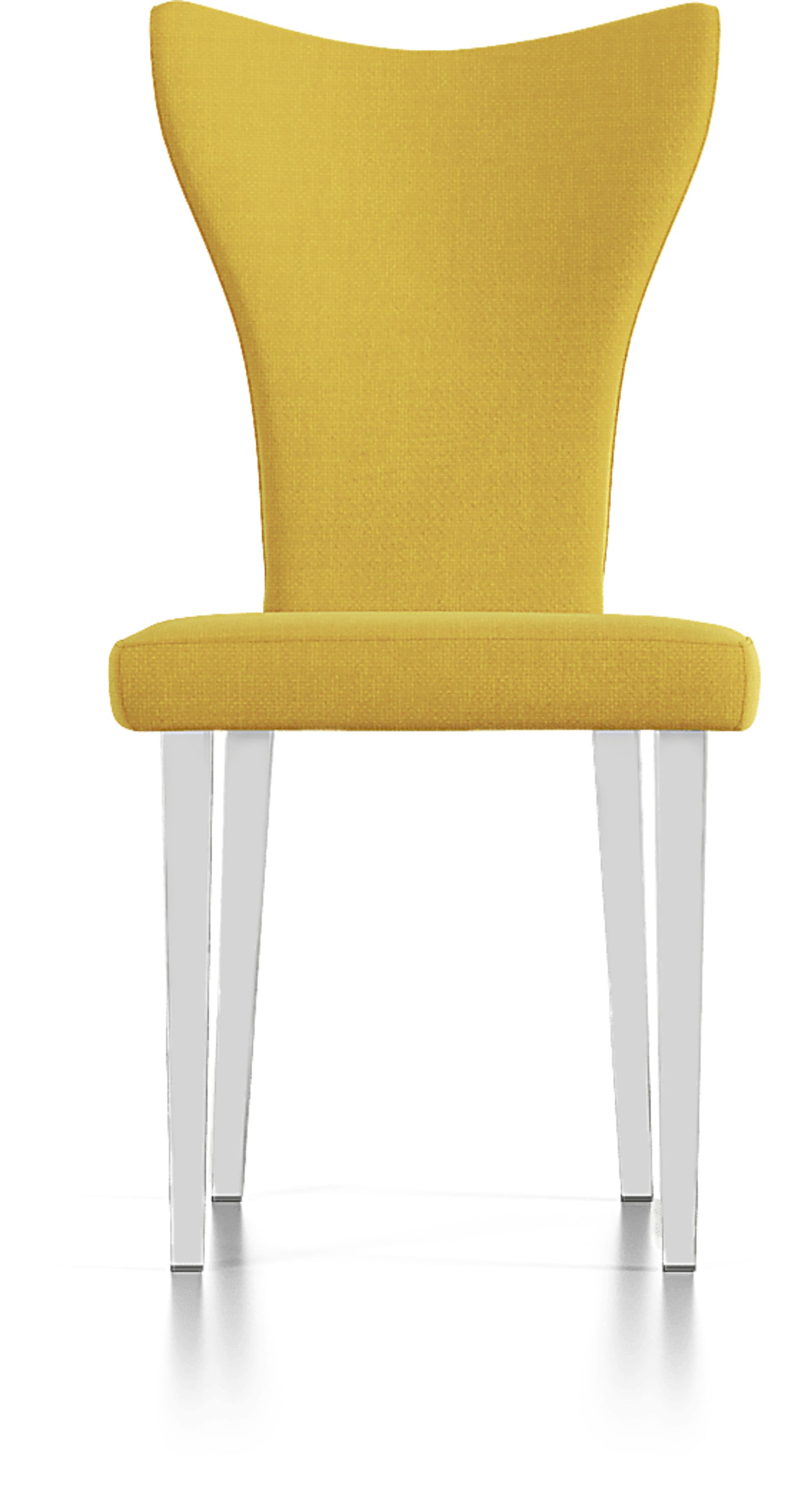 Zenica Silver 5 Pc Rectangle Dining Room with Yellow Chairs - Image 8