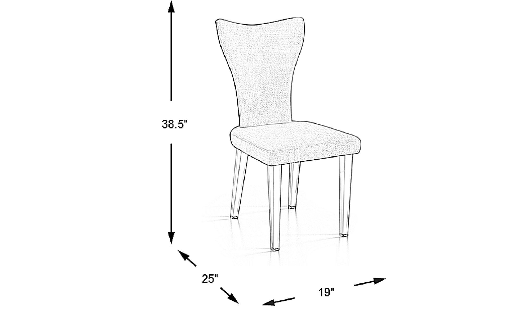 Dimension Image. Please refer to the Dimension Tab on this page for dimension details.