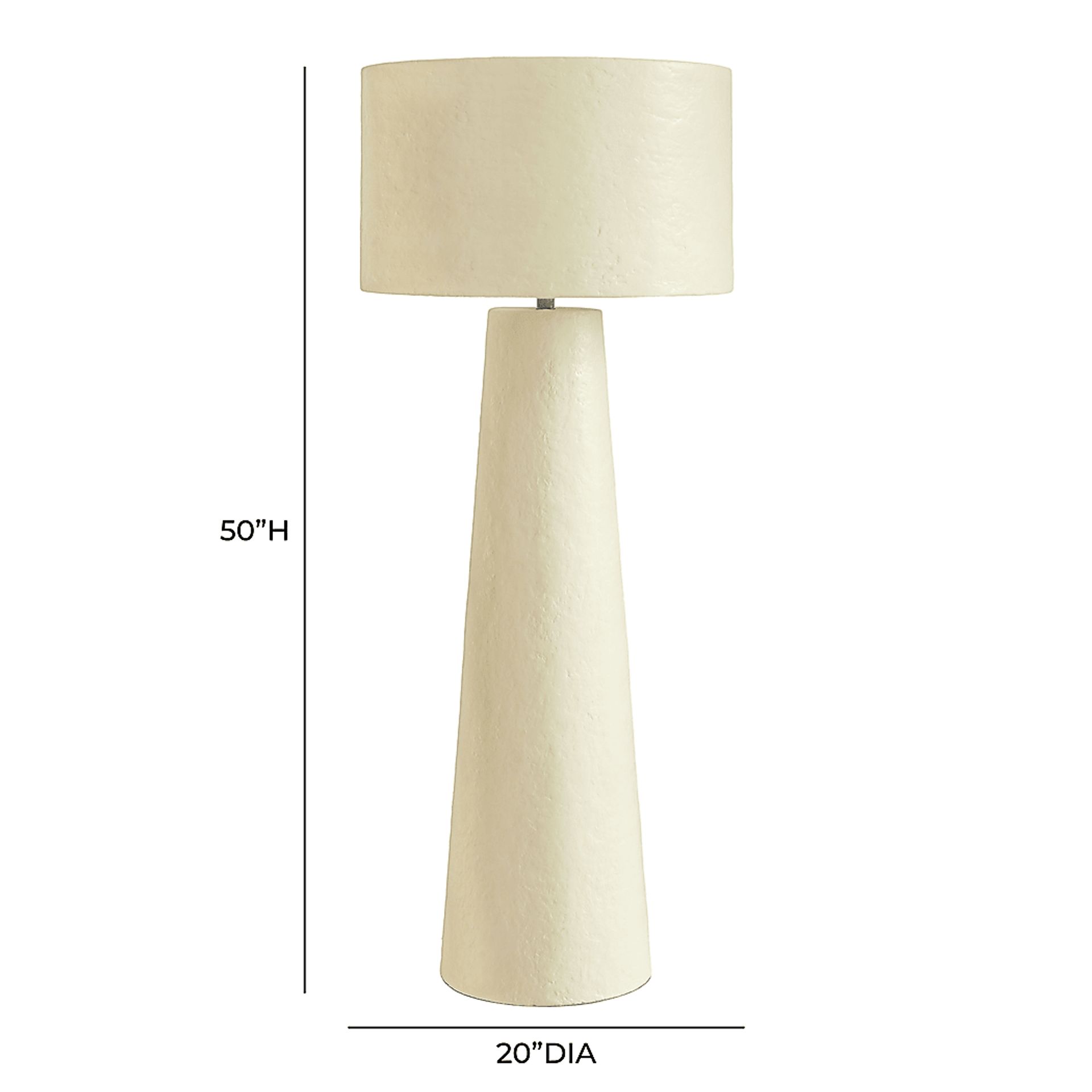 Tyros Cream Floor Lamp - Image 6
