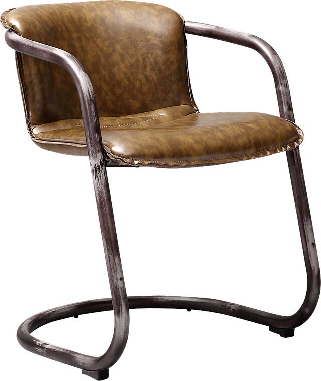 Tyrus Brandy Brown Accent Chair - Thumbnail - Image 1