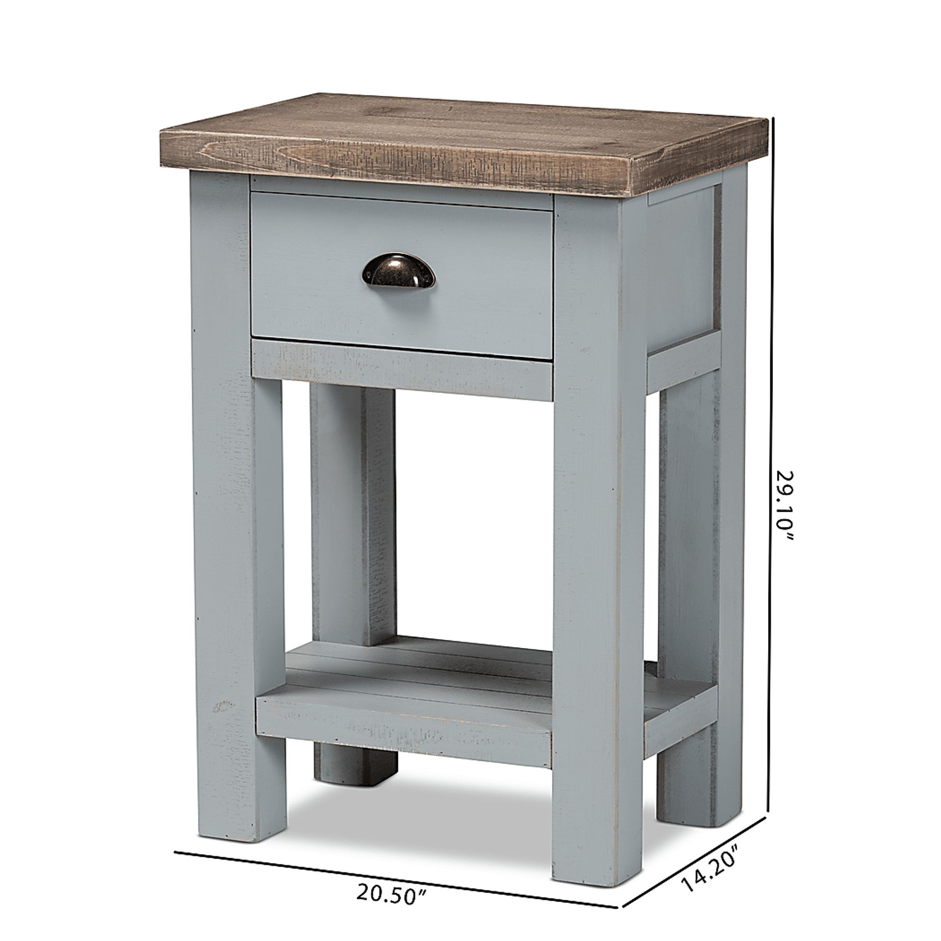 Tything Gray Nightstand - Image 8