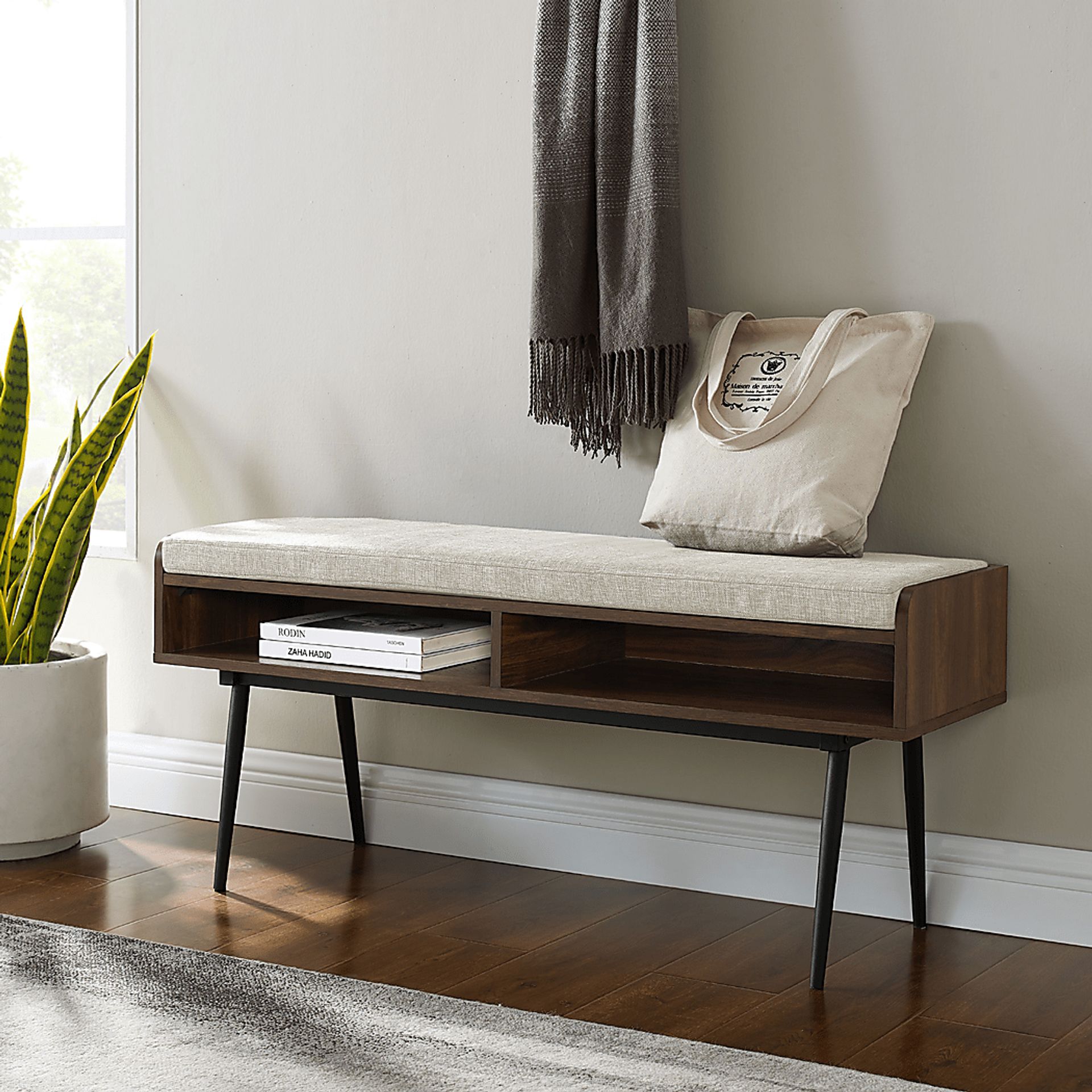 Tyvola Walnut Accent Bench - Image 4