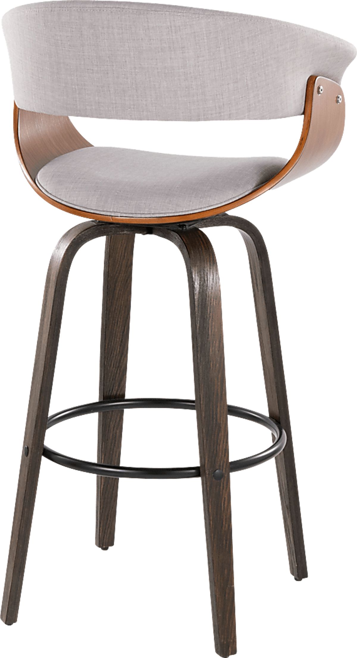 Uandi I Black Stone Beige Polyester Fabric Counter Height Stool, Set Of ...