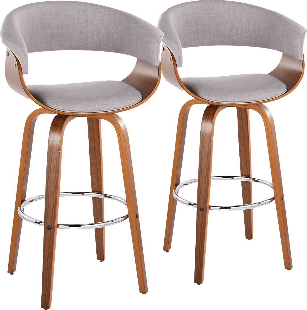 Uandi II Stone Swivel Counter Height Stool, Set of 2