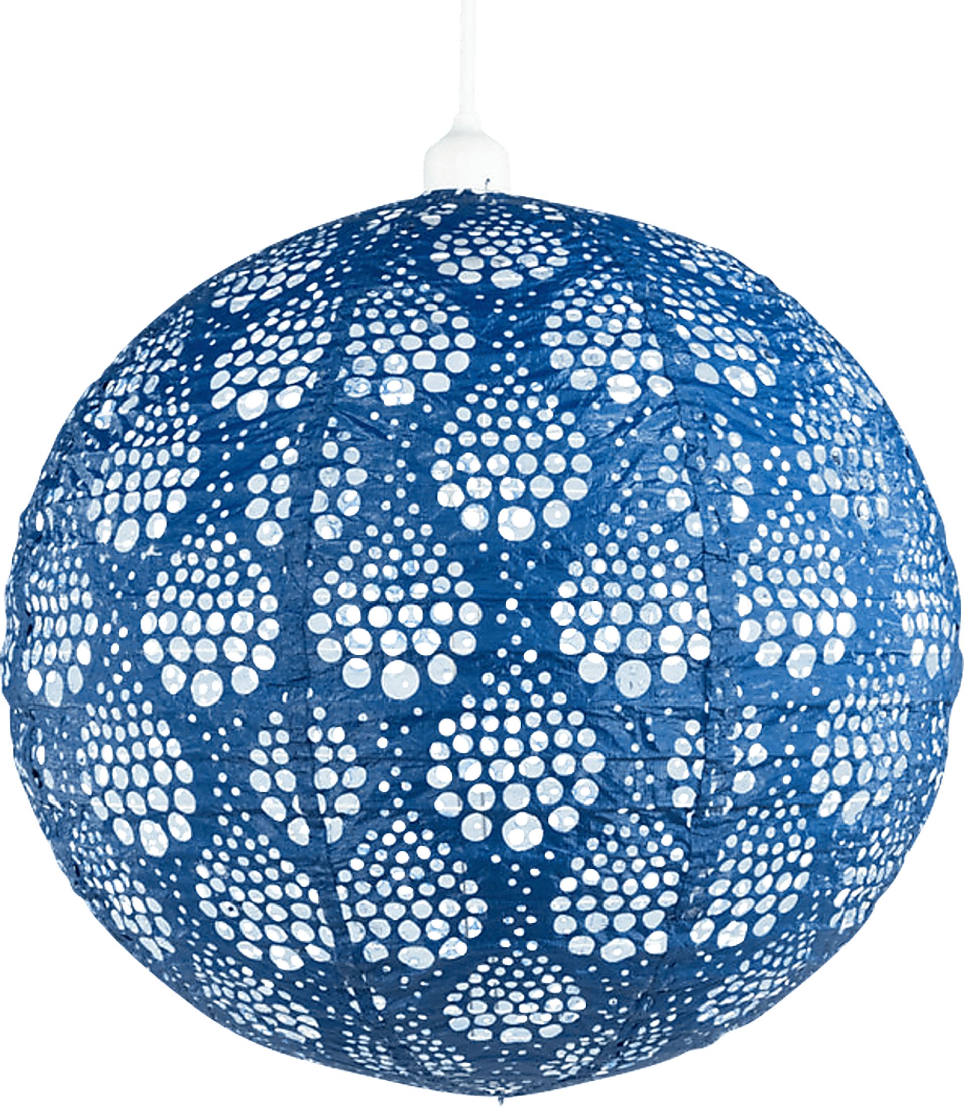 Uchenna Blue Outdoor Solar Lantern - Image 1