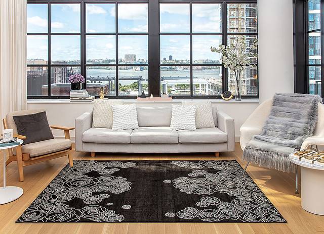 Udarin Black 8' x 10' Rug - Thumbnail - Image 2
