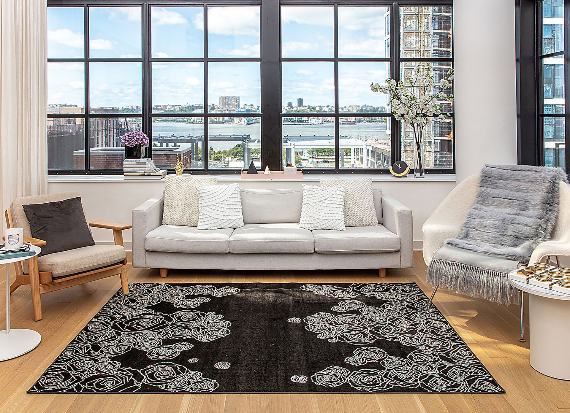 Udarin Black 8' x 10' Rug - Image 2
