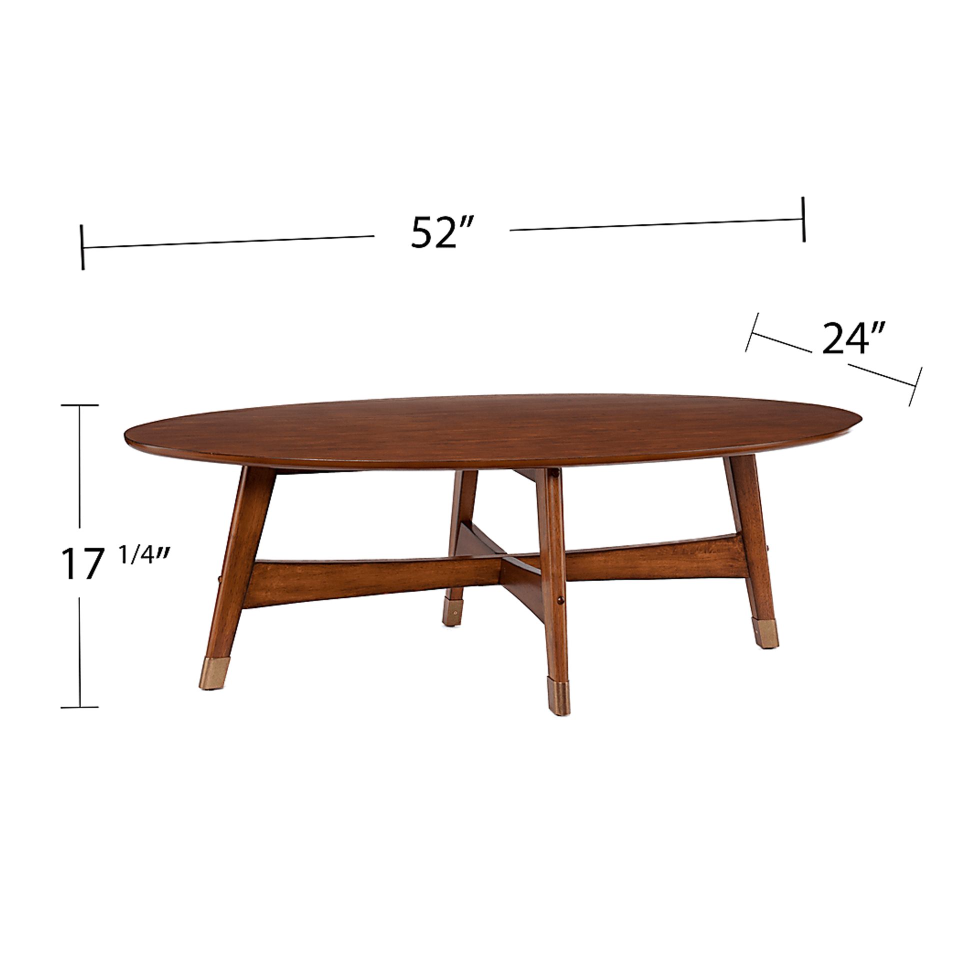 Uggan Brown Oval Cocktail Table - Image 10