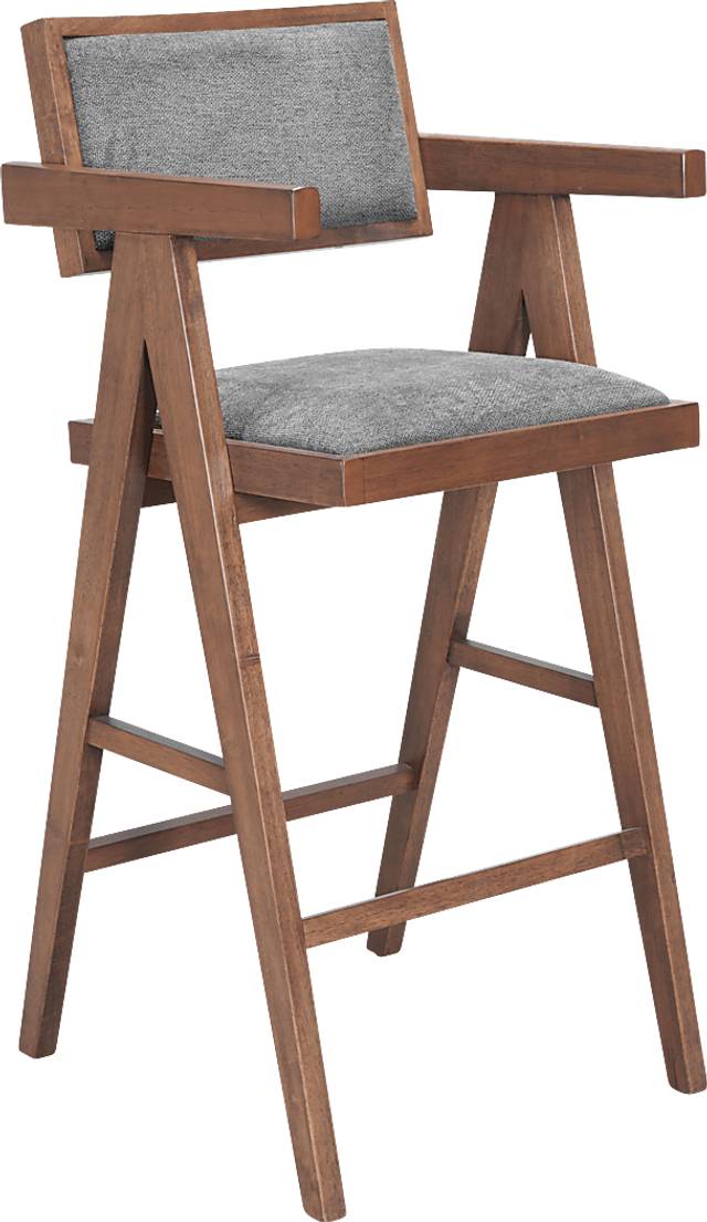 Uhadha Gray Bar Stool, Set of 2 - Thumbnail - Image 4