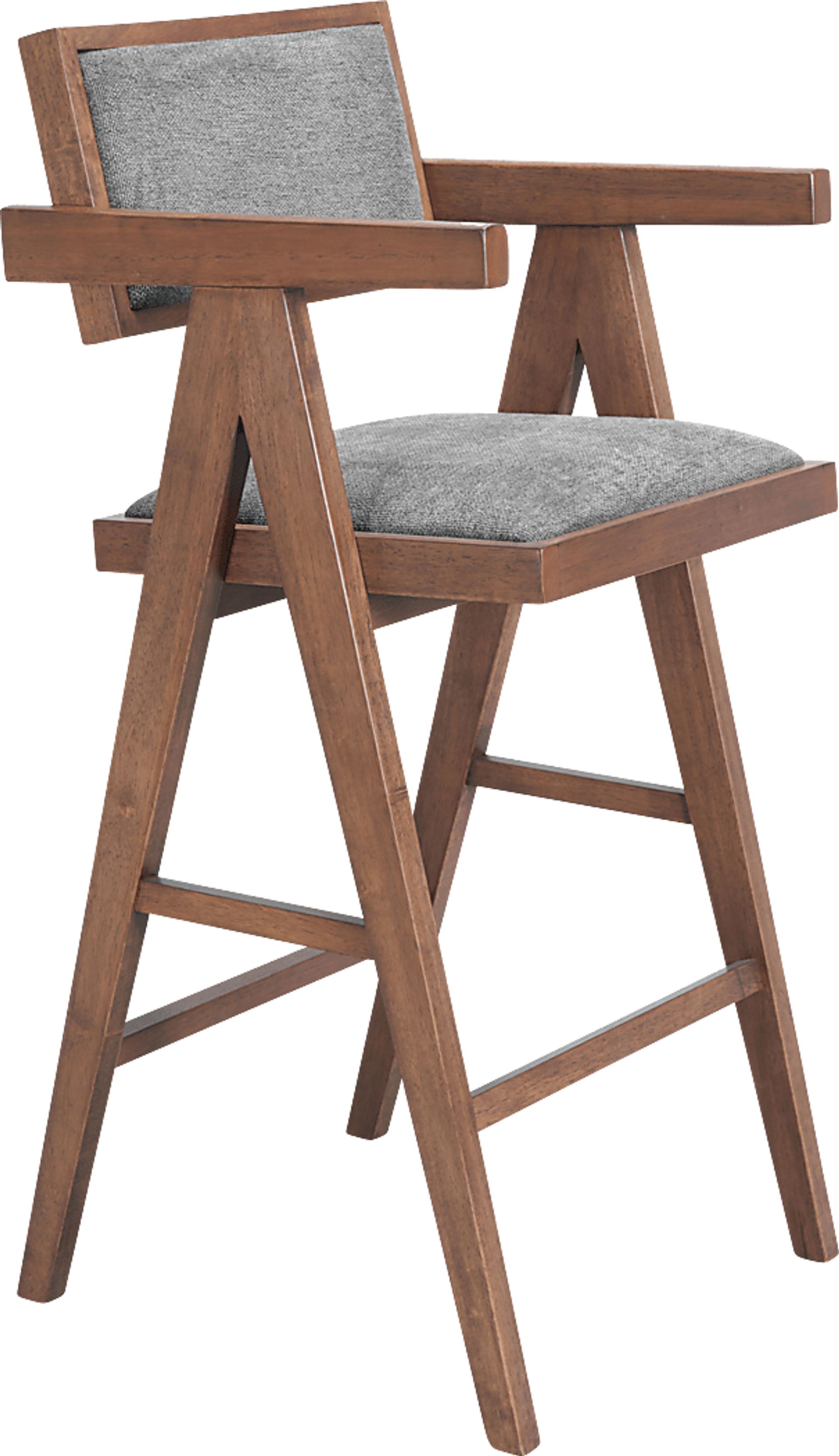 Uhadha Gray Bar Stool, Set of 2 - Image 9