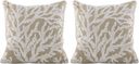 Coral Sand Beige Indoor/Outdoor Accent Pillow, Set of Two