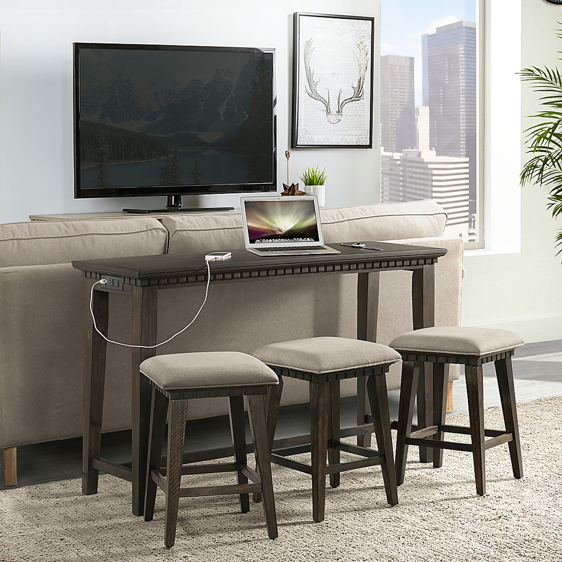 Ulili Brown 4 Pc Dining Table Set - Image 16