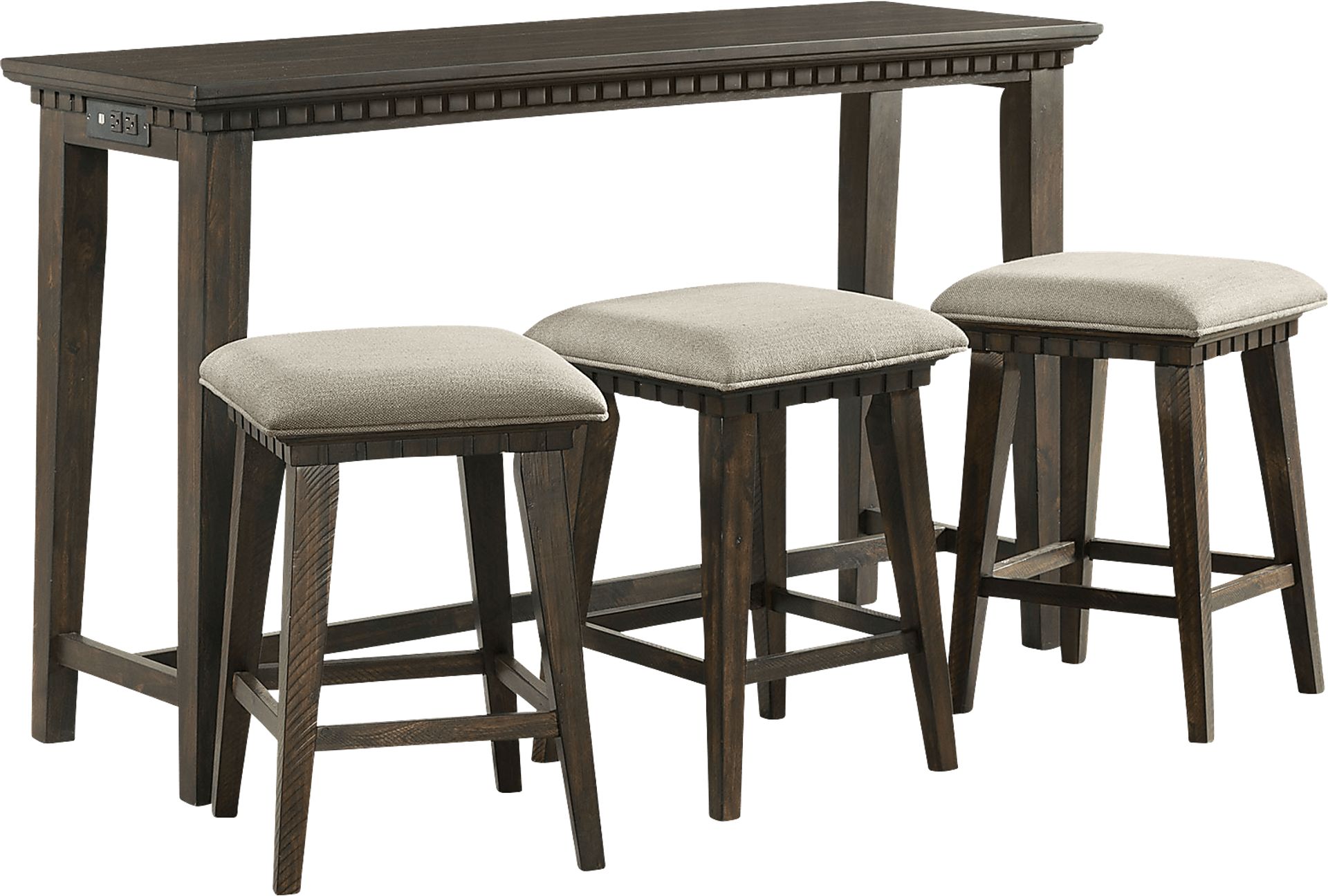 Ulili Brown 4 Pc Dining Table Set - Image 1