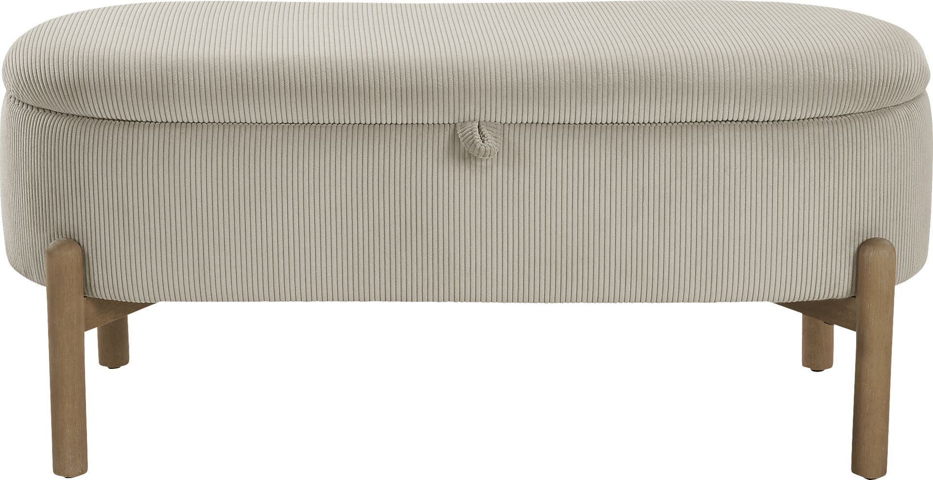 Ulivia Beige Storage Bench - Image 4