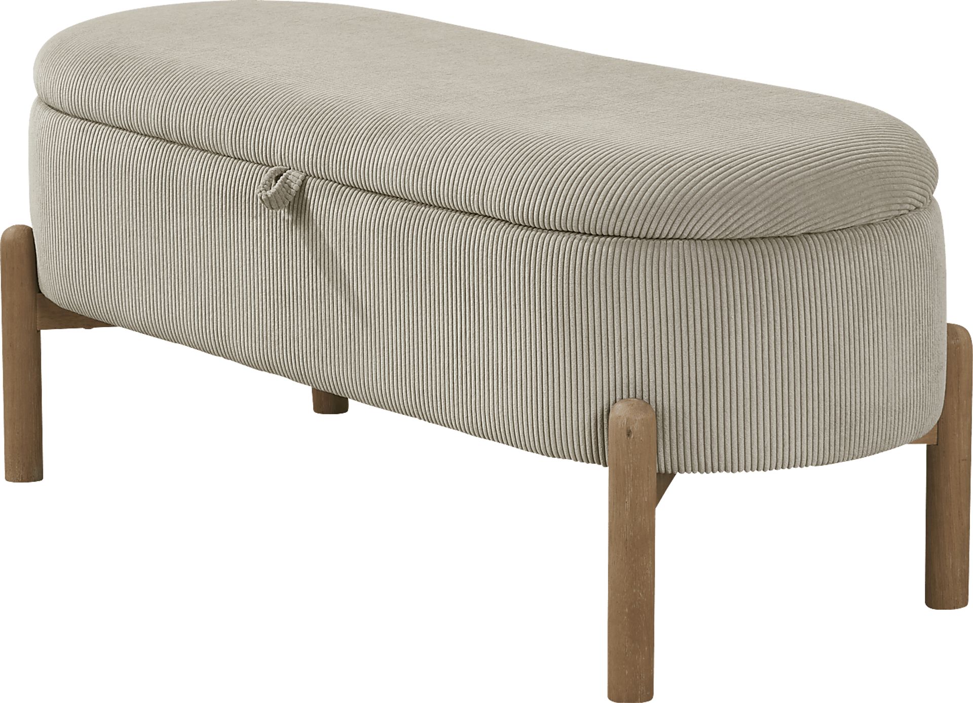 Ulivia Beige Storage Bench - Image 1