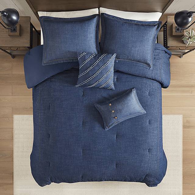 Ulloa Blue 5 Pc Full Comforter Set - Thumbnail - Image 11